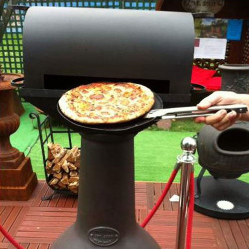 Chiminea BBQ & Pizza Oven Attachment - Black