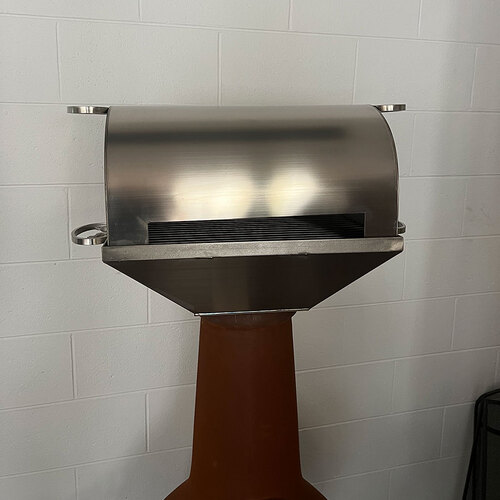 Chiminea BBQ & Pizza Oven Attachment - Stainless Steel